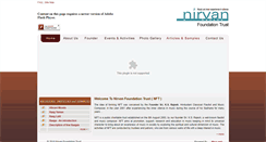Desktop Screenshot of nirvanfoundationtrust.org