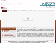 Tablet Screenshot of nirvanfoundationtrust.org